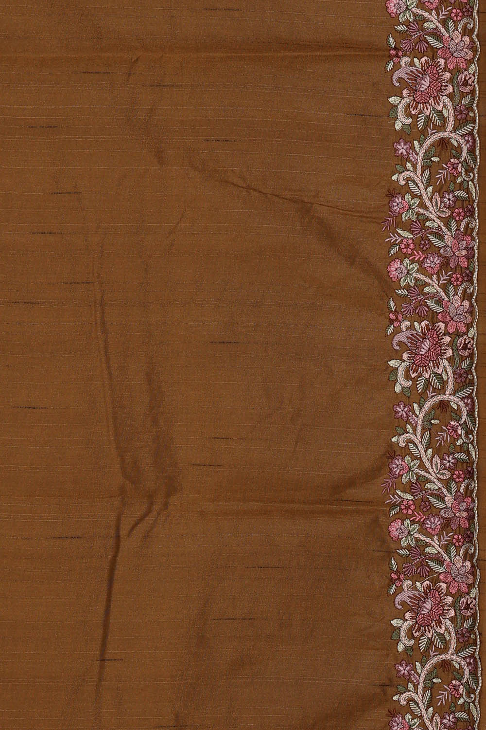 Image of Light Brown Silk Saree