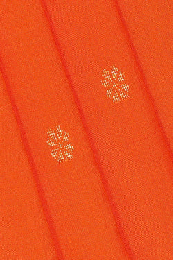 Image of Narayanpet Silk Orange Saree