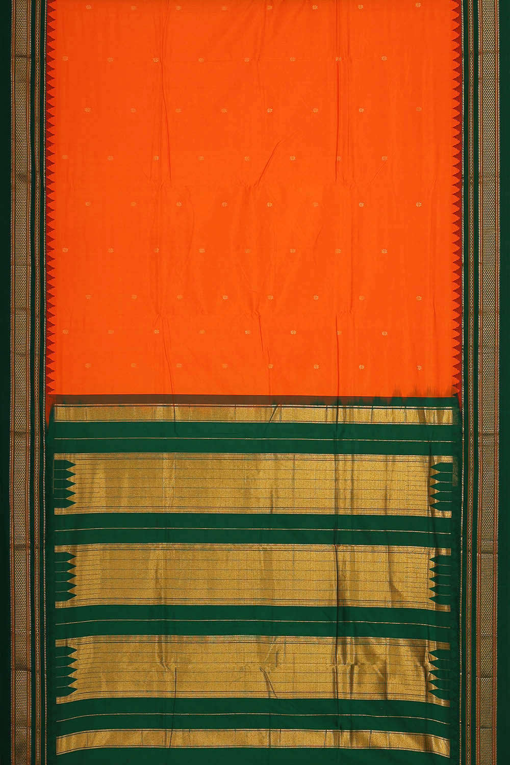 Narayanpet Silk Orange Saree