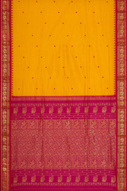 Image of Narayanpet Silk Yellow Saree