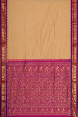 Image of Narayanpet Silk Cream Saree