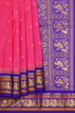 Image of Narayanpet Silk Pink Saree
