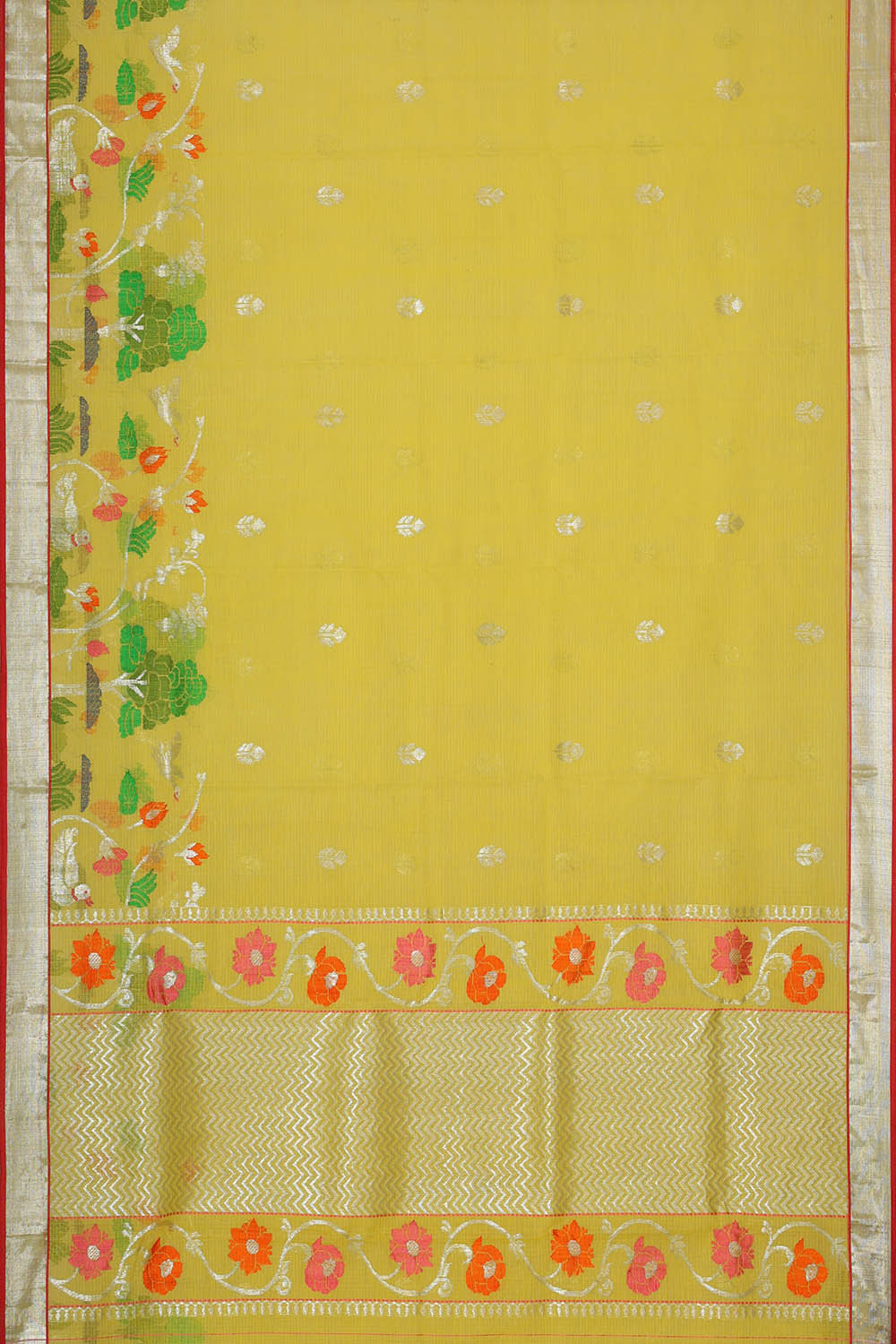 Image of Zari Kota Yellow Saree