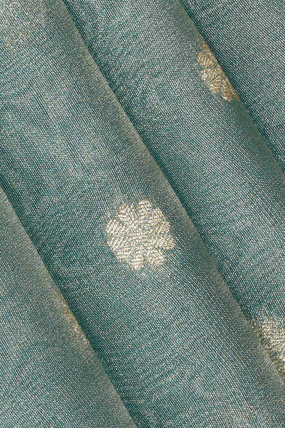 Image of Fancy Tissue Teal Blue Saree