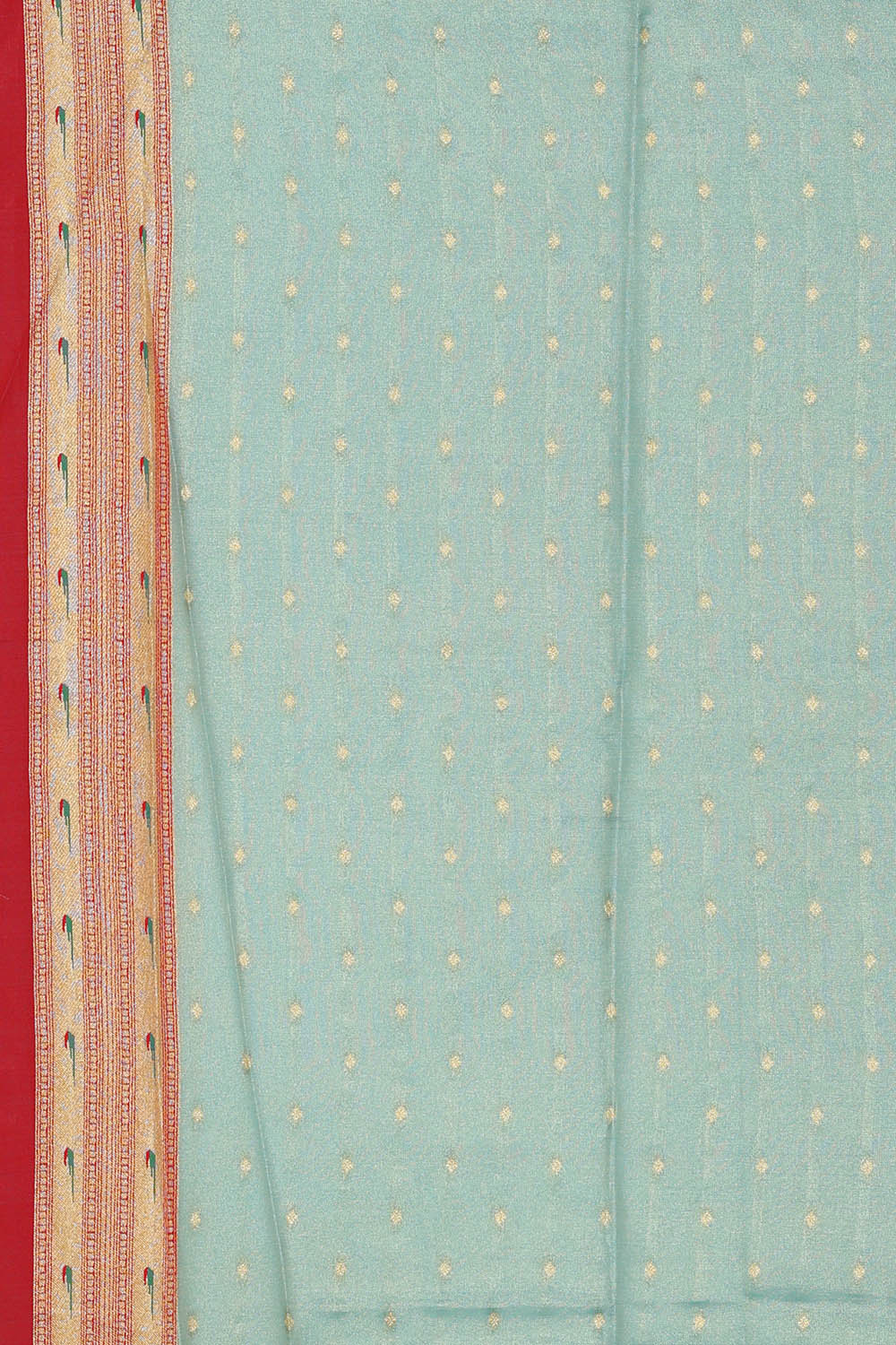 Image of Fancy Tissue Teal Blue Saree