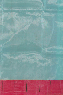 Image of Paithani Silk Sea Blue Tissue Saree