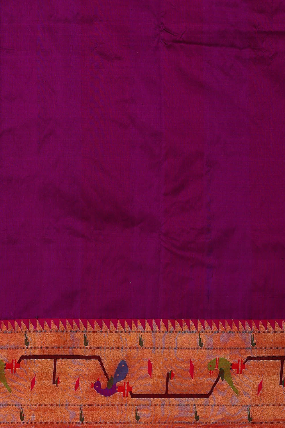 Paithani Silk Magenta Purple Saree