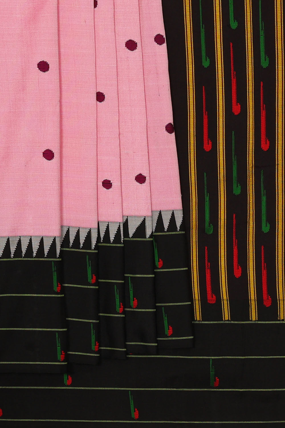 Image of A fusion paithani and Kanchipattu Lavender saree