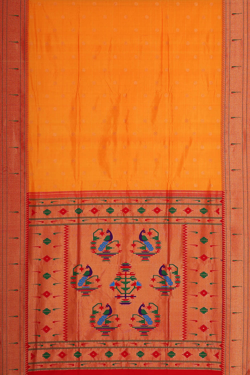 Paithani Silk Haldi Yellow Saree