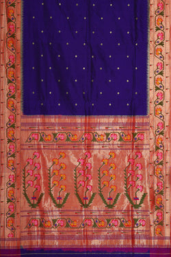 Image of Paithani Silk Royal Blue Saree