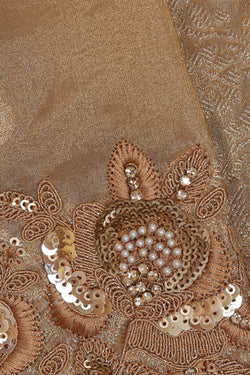 Image of Banarasi Tissue Organza Gold Saree