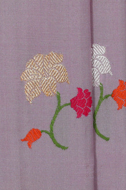Image of Banarasi Silk Light Lavender Saree