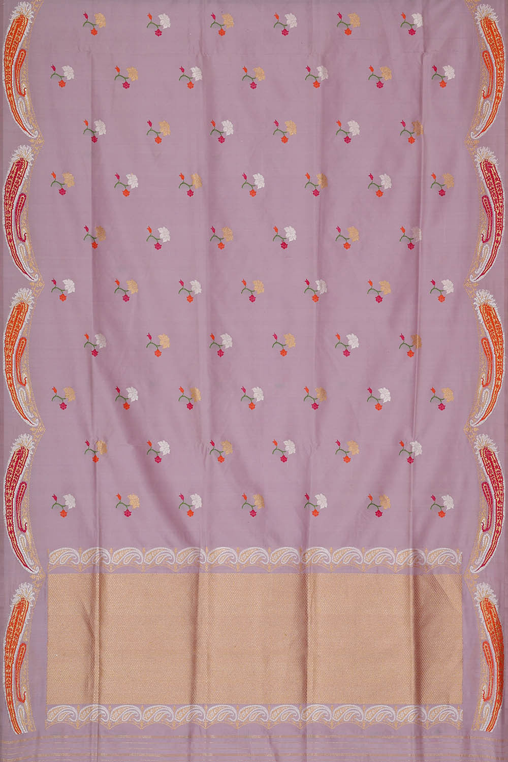 Image of Banarasi Silk Light Lavender Saree