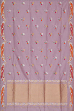 Image of Banarasi Silk Light Lavender Saree