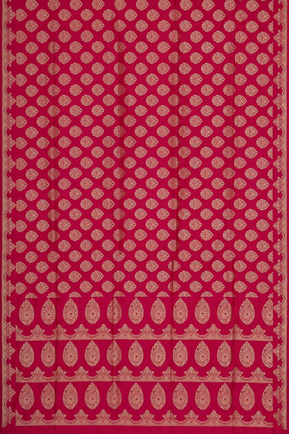 Image of Banarasi Silk Pinkish Red Saree