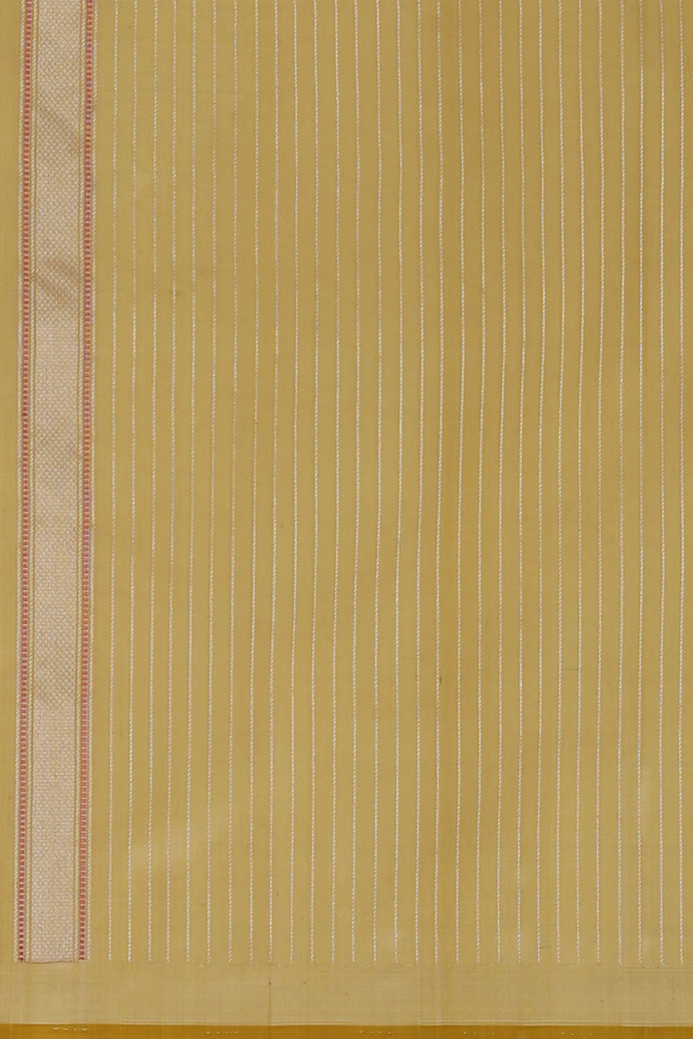 Image of Banarasi Kora Dull Yellow Saree