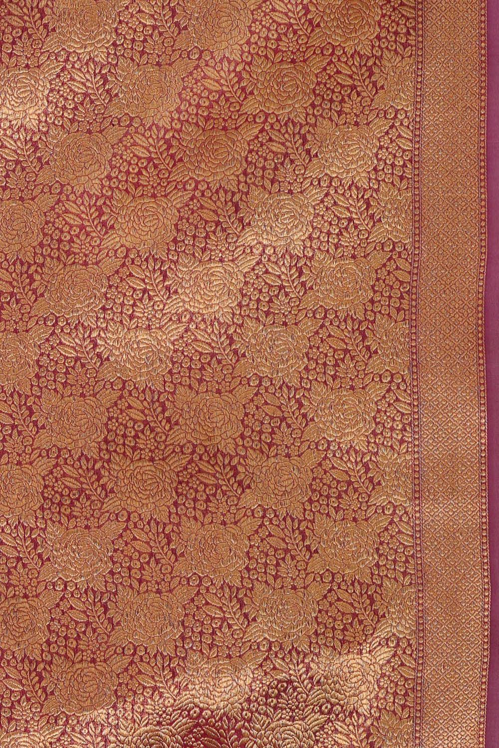 Banarasi Kora Mustard Yellow Saree
