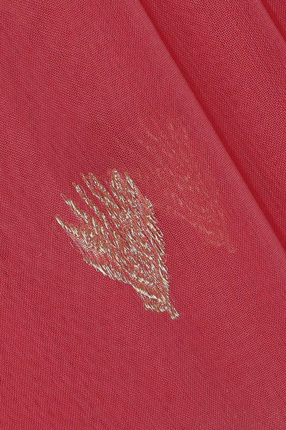 Banarasi Kora Dark Peach Pink Saree