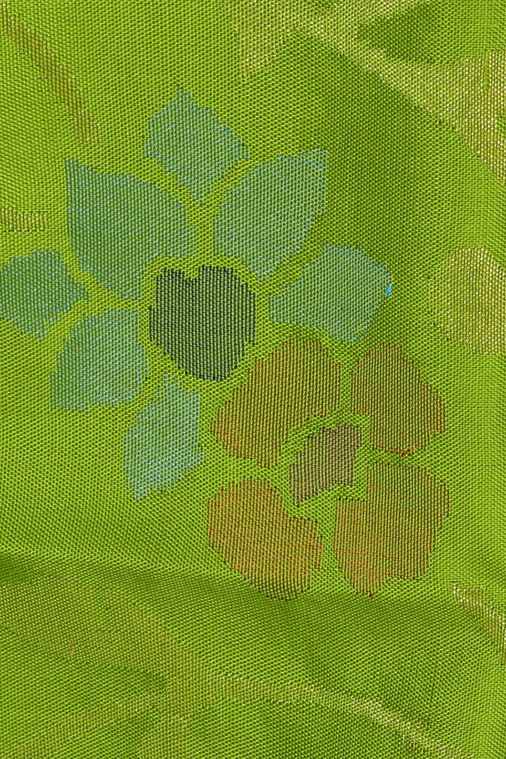 Image of Uppada Silk Parrot Green Saree