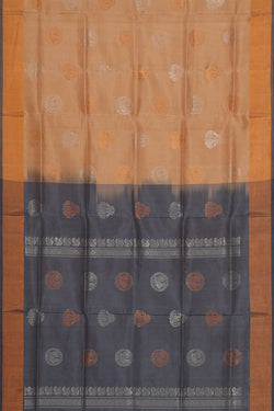 Image of Uppada Silk Dark Cream Saree