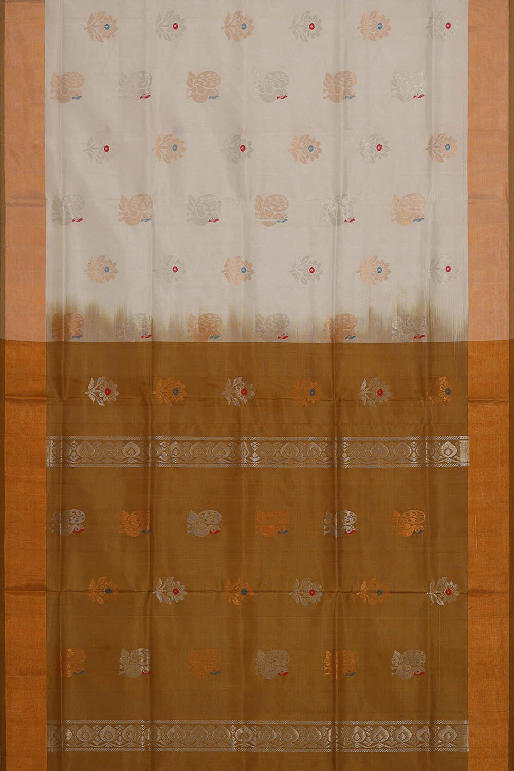 Image of Uppada Silk Off White Saree