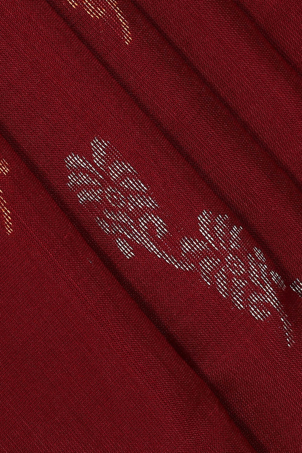 Image of Uppada Silk Dark Red Saree