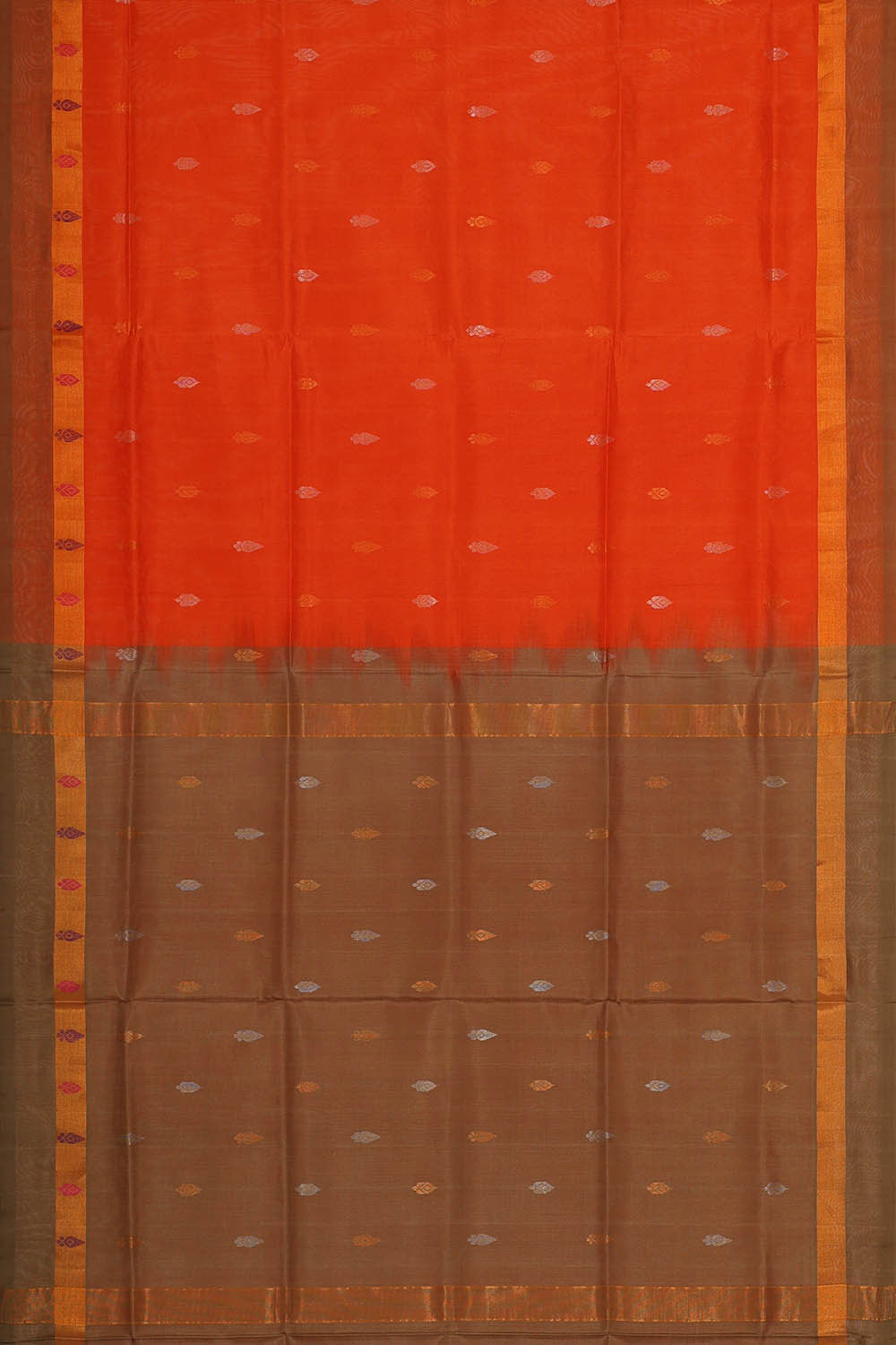 Image of Uppada Silk Orange Saree