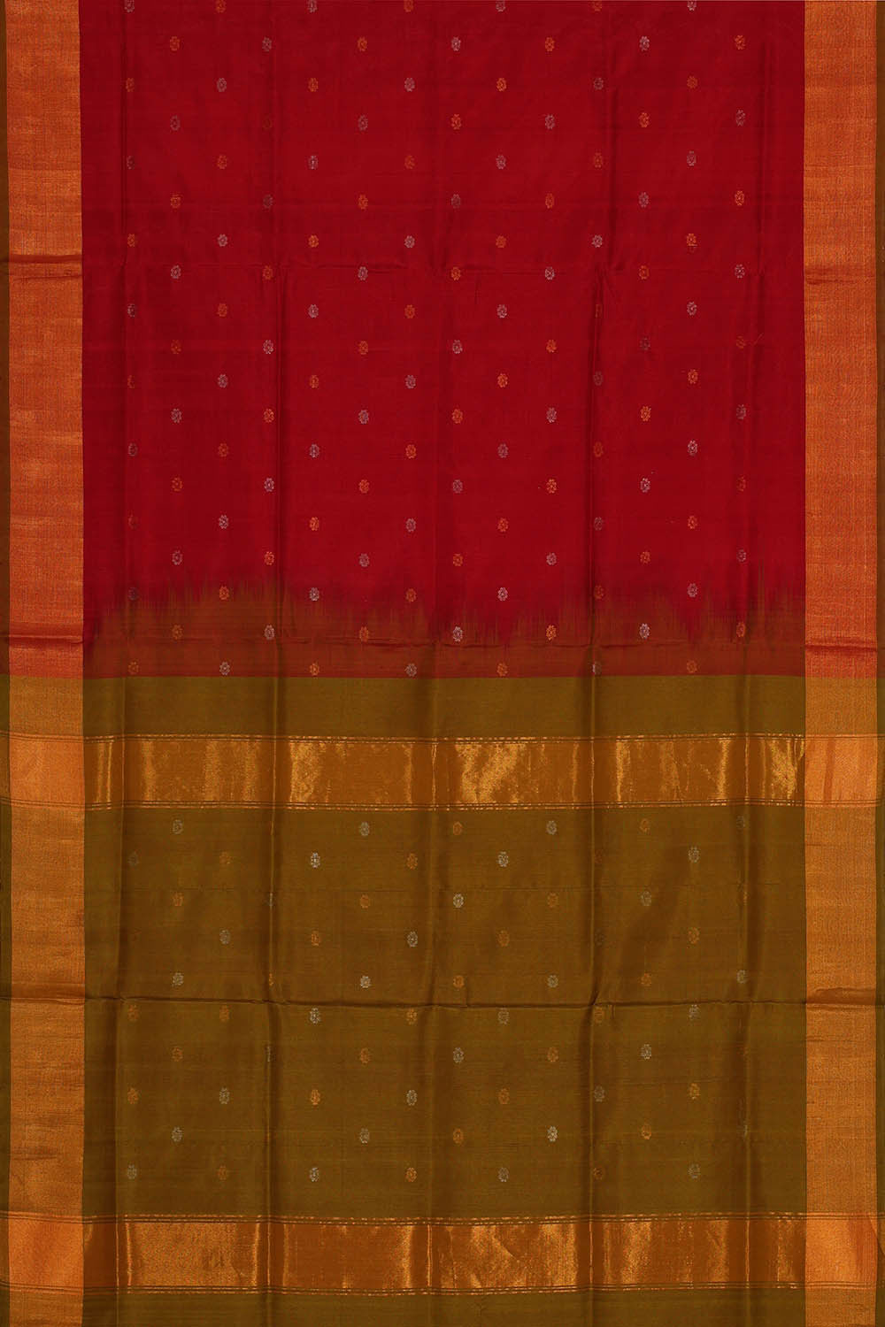 Image of Uppada Silk Dark Red Saree