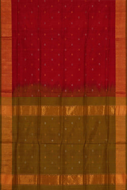 Image of Uppada Silk Dark Red Saree