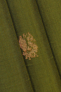 Image of Uppada Silk Golden Green Saree