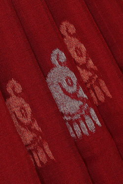 Image of Uppada Silk Dark Red Saree