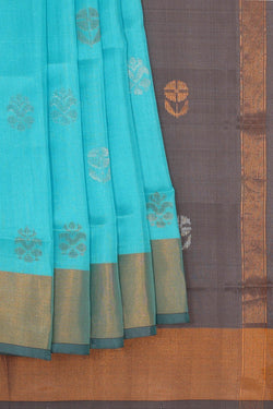 Image of Uppada Silk Sky Blue Saree