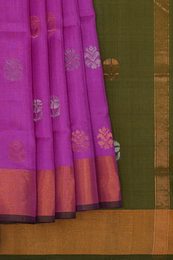 Image of Uppada Silk Lavender Pink Saree