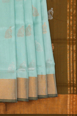 Image of Uppada Silk Sea Blue Saree