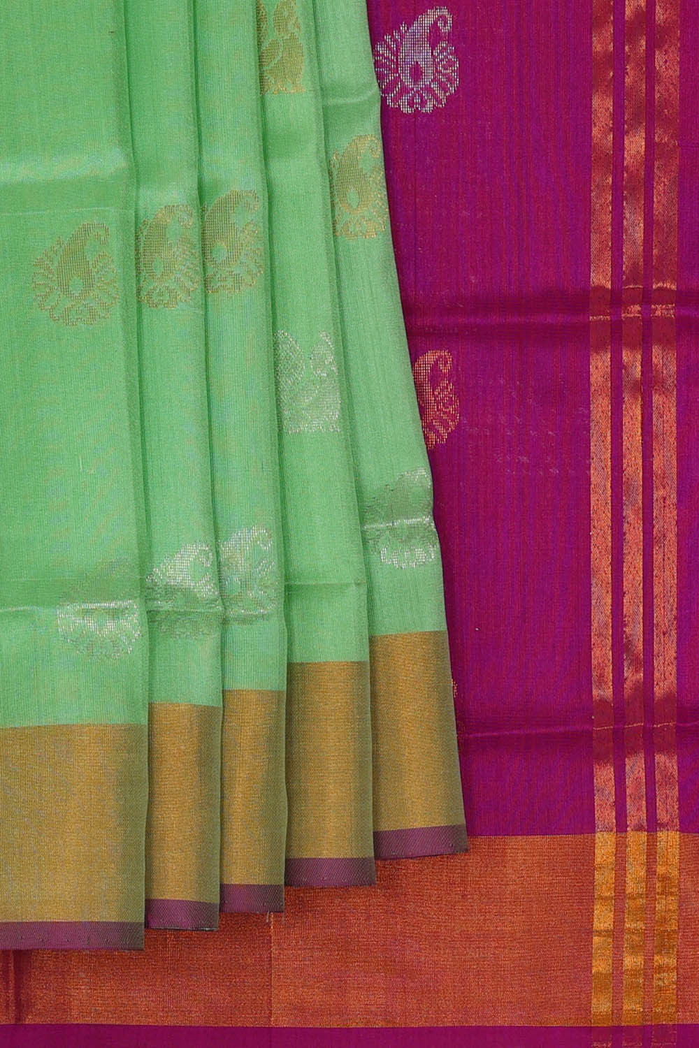 Image of Uppada Silk Green Saree