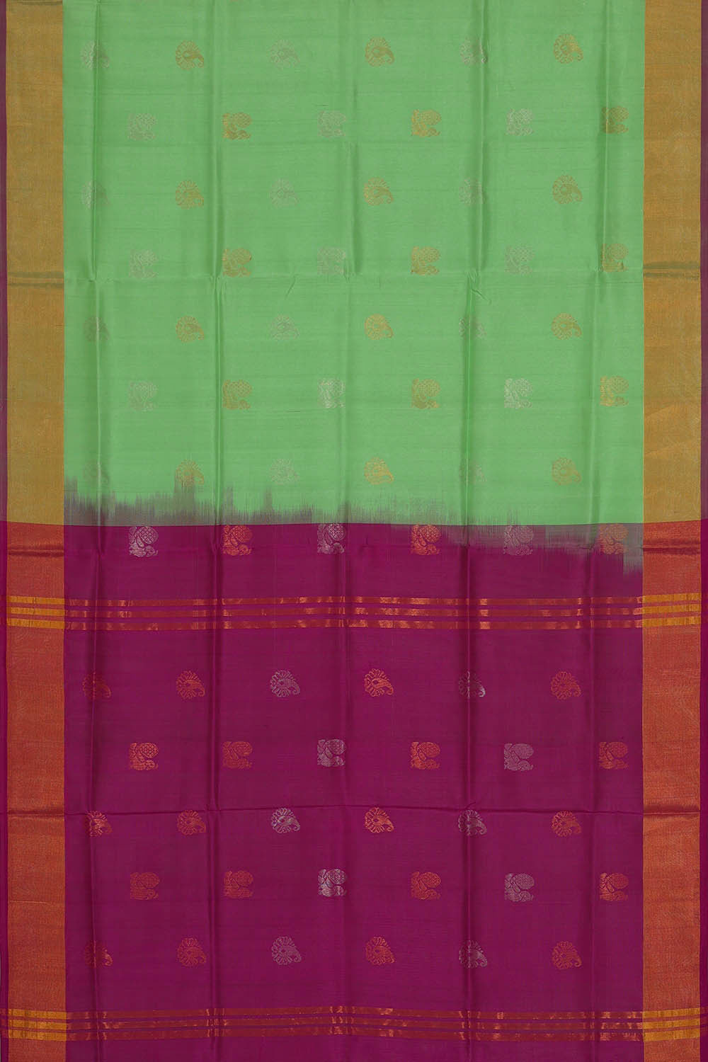 Image of Uppada Silk Green Saree