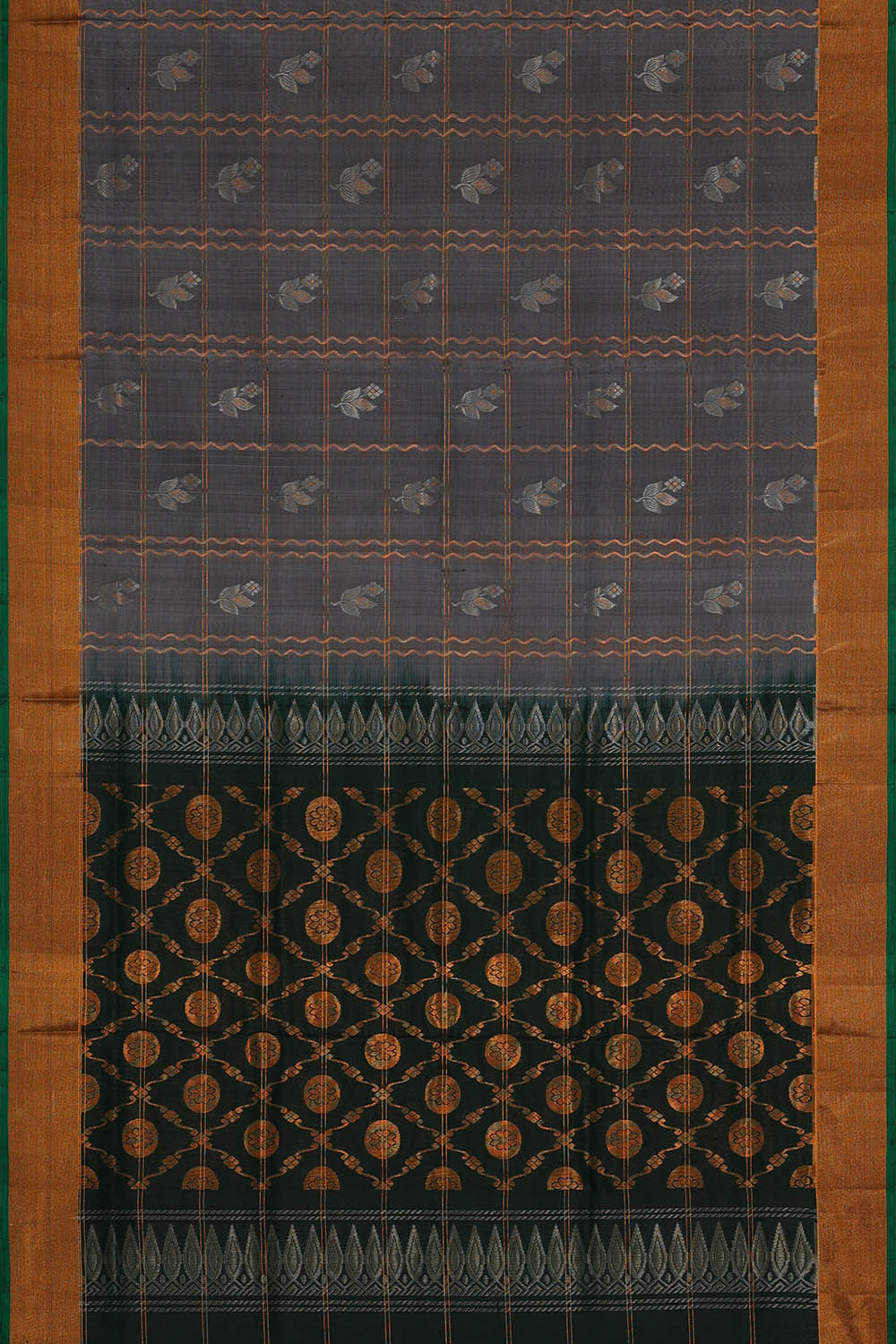 Image of Uppada Silk Grey Saree