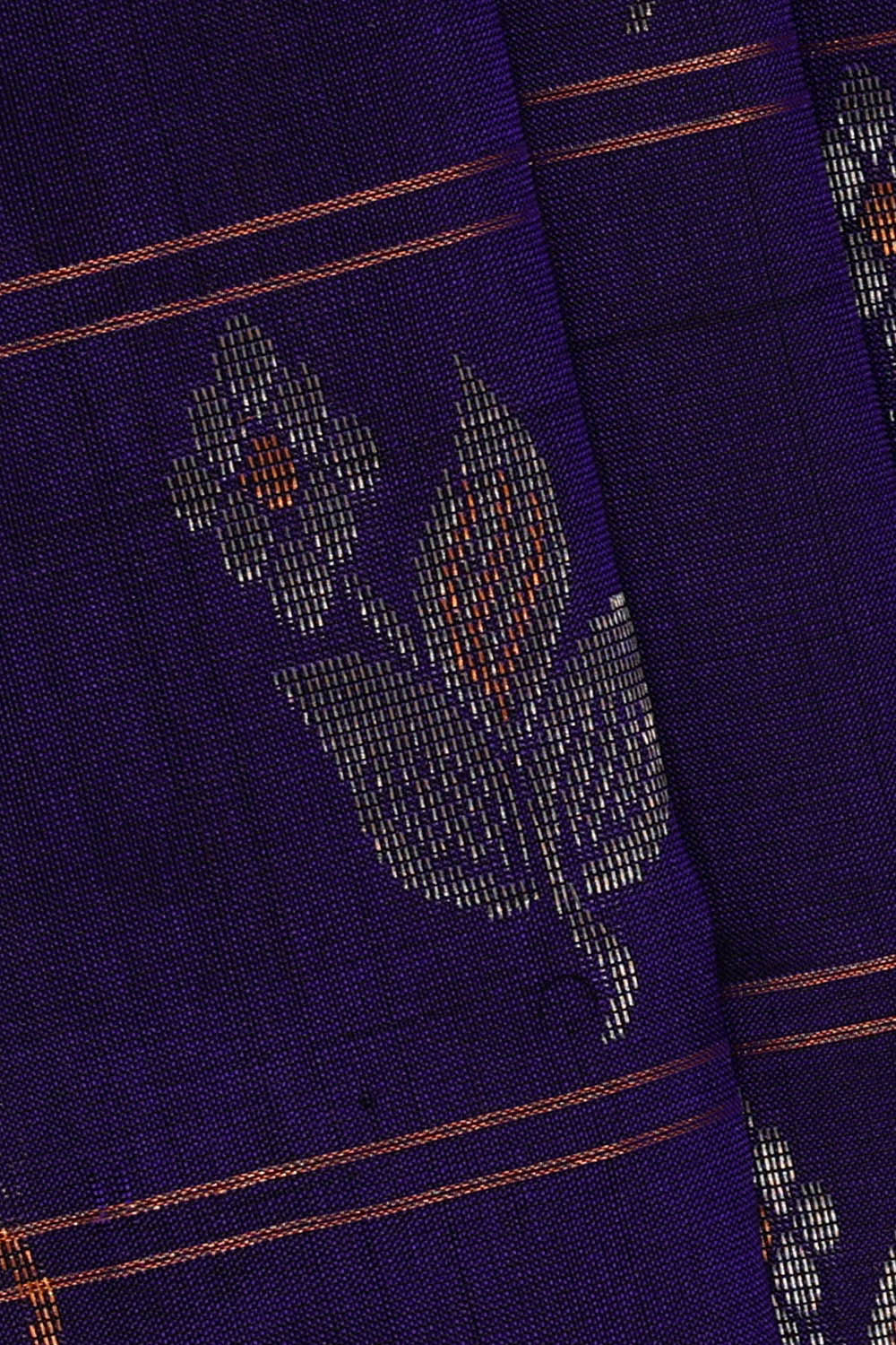 Image of Uppada Silk Navy Blue Saree