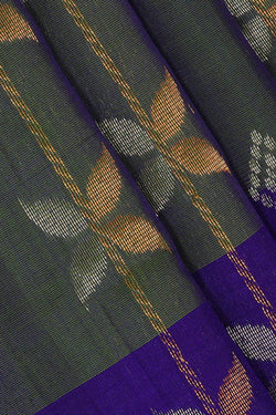 Image of Uppada Silk Olive Green Saree
