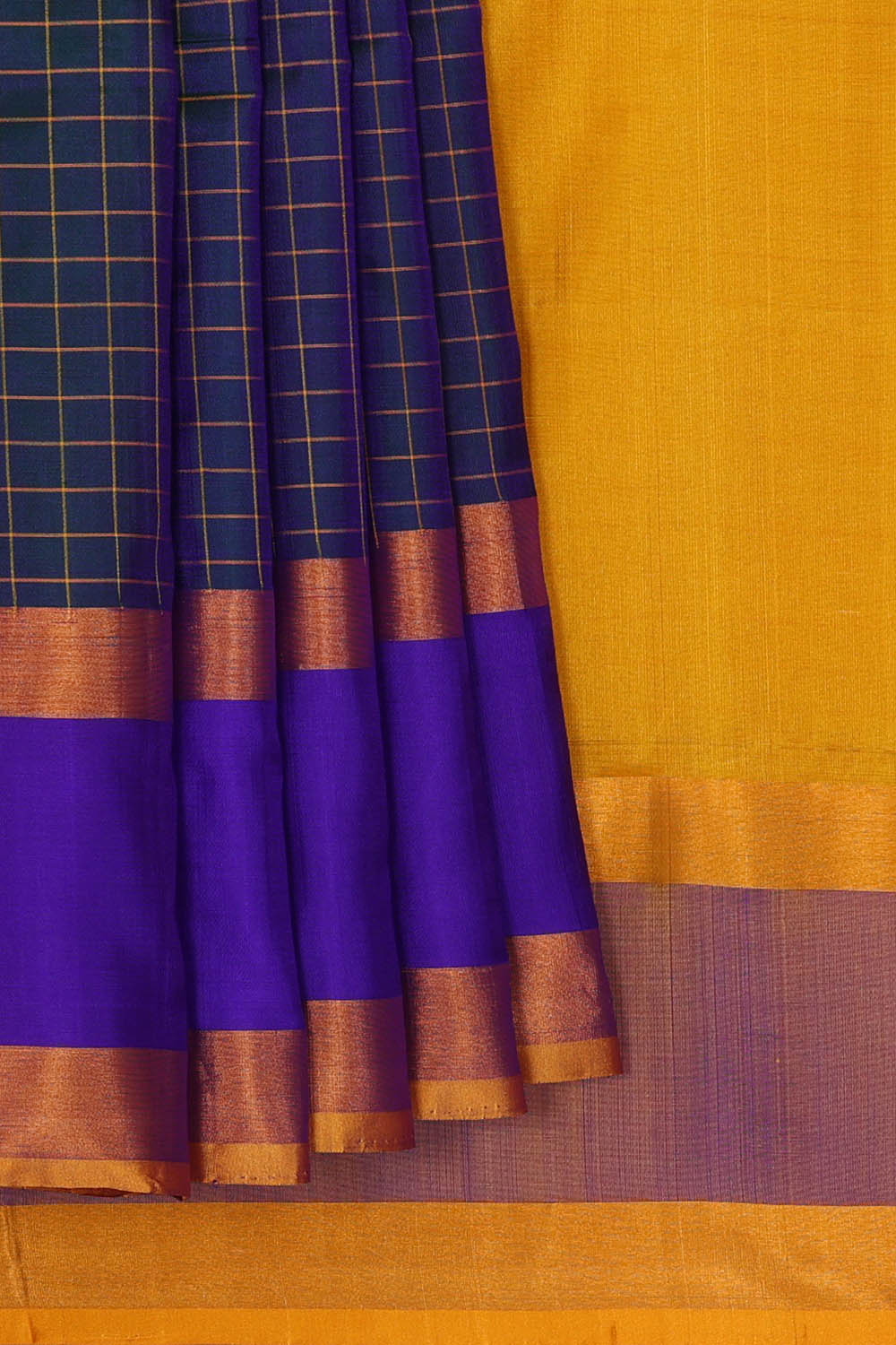 Image of Uppada Silk Dark Blue Saree