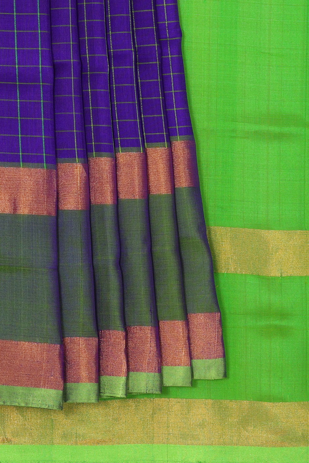 Image of Royal-Blue Uppada Silk Saree