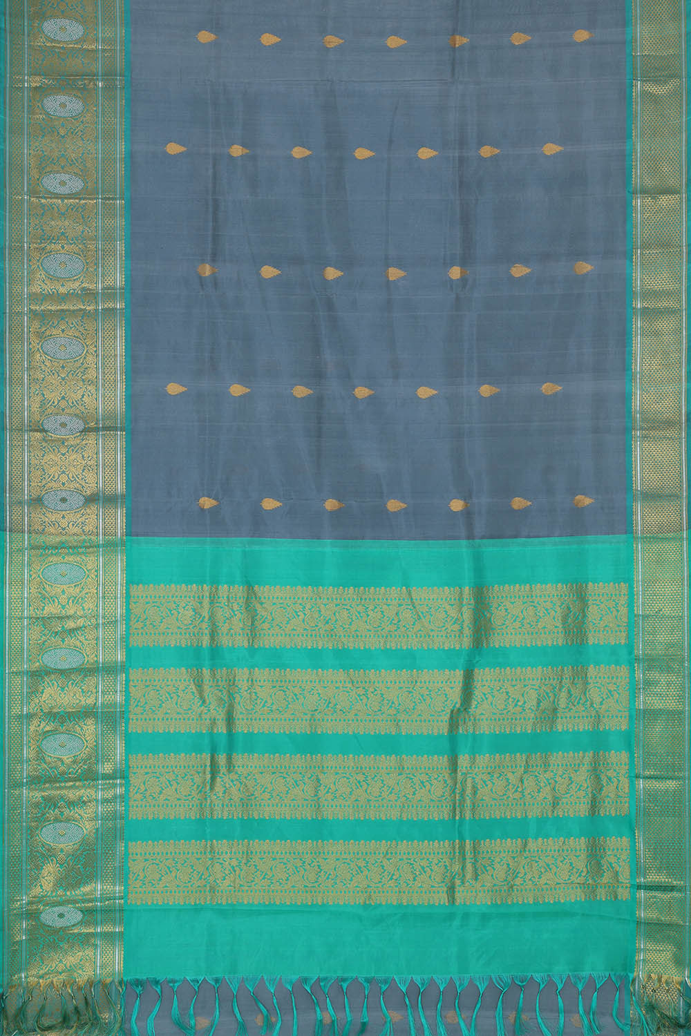 Image of Uppada Silk Grey Saree