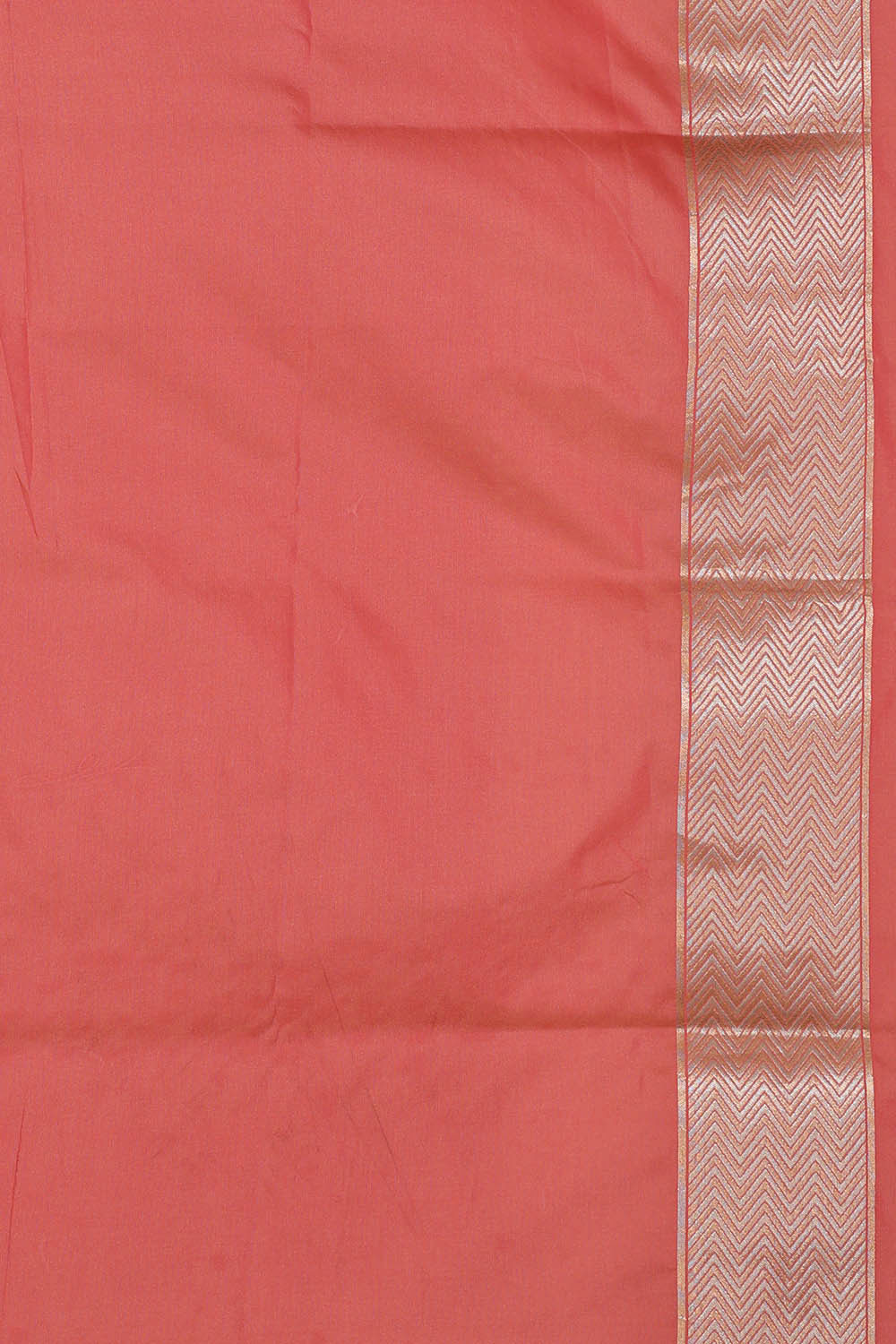 Semi Banarasi Silk Peach Saree