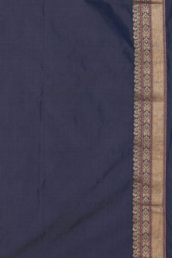 Image of Semi Banarasi Silk Sky Blue Saree