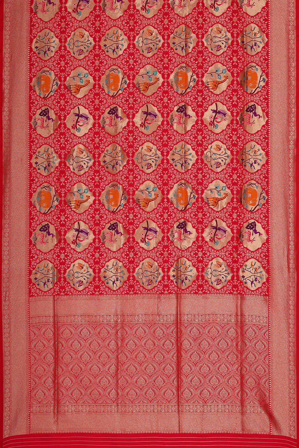 Banarasi Silk Red Saree