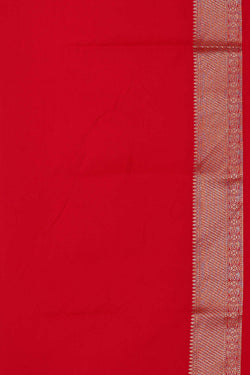 Image of Banarasi Silk Red Saree