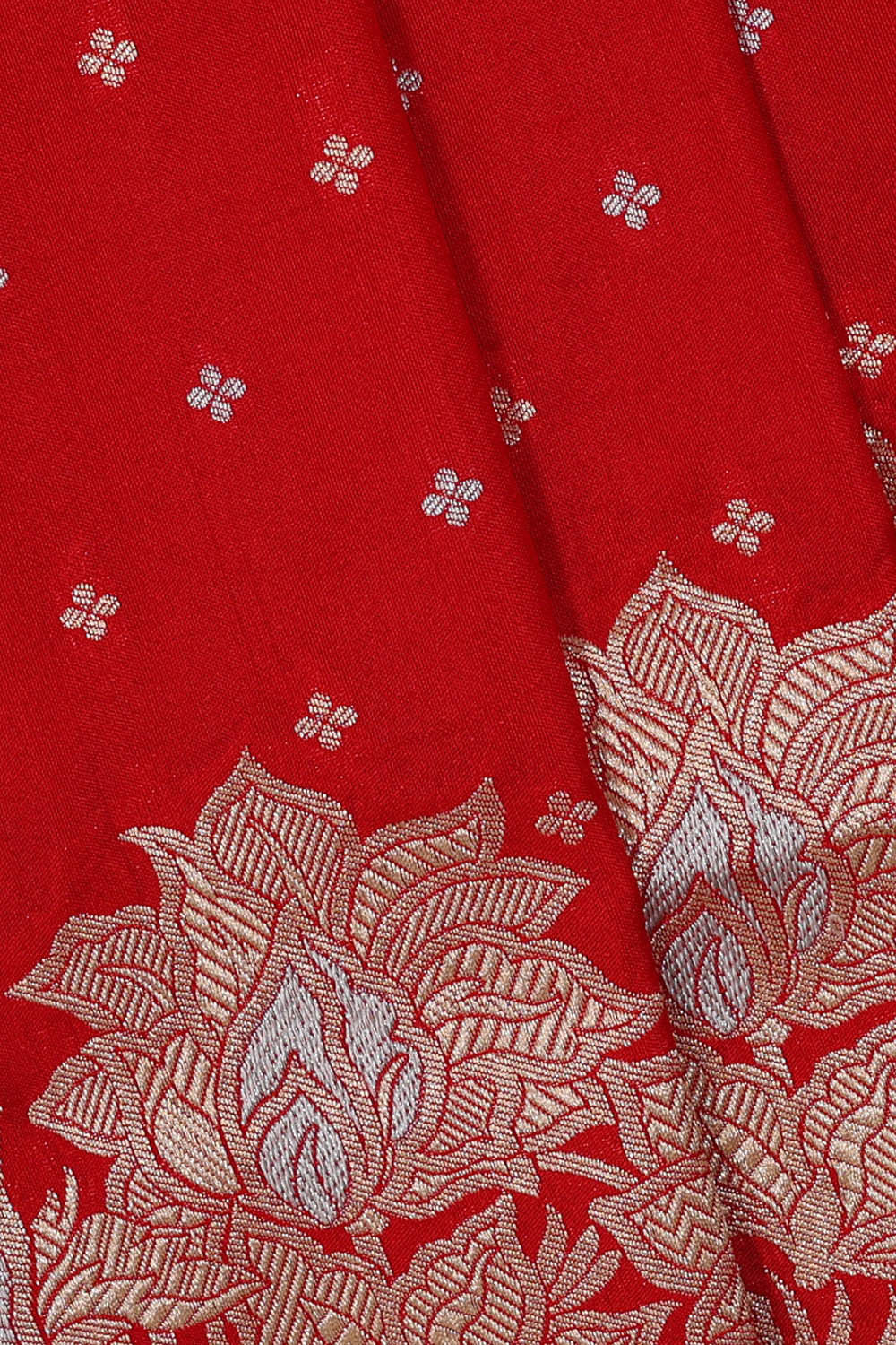 Image of Banarasi Silk Red Saree