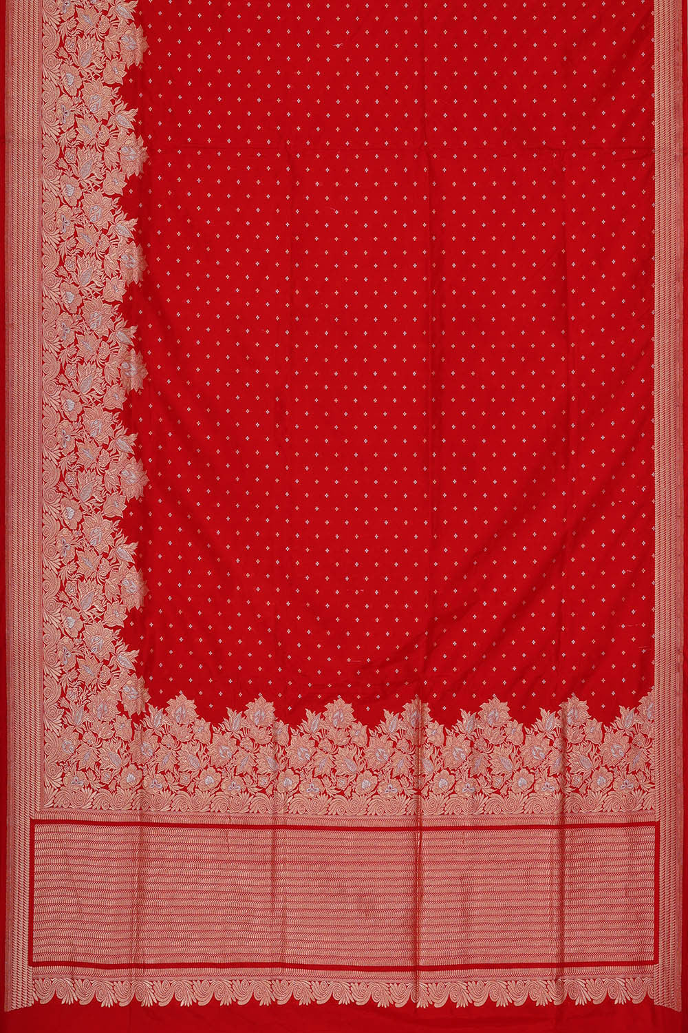 Image of Banarasi Silk Red Saree