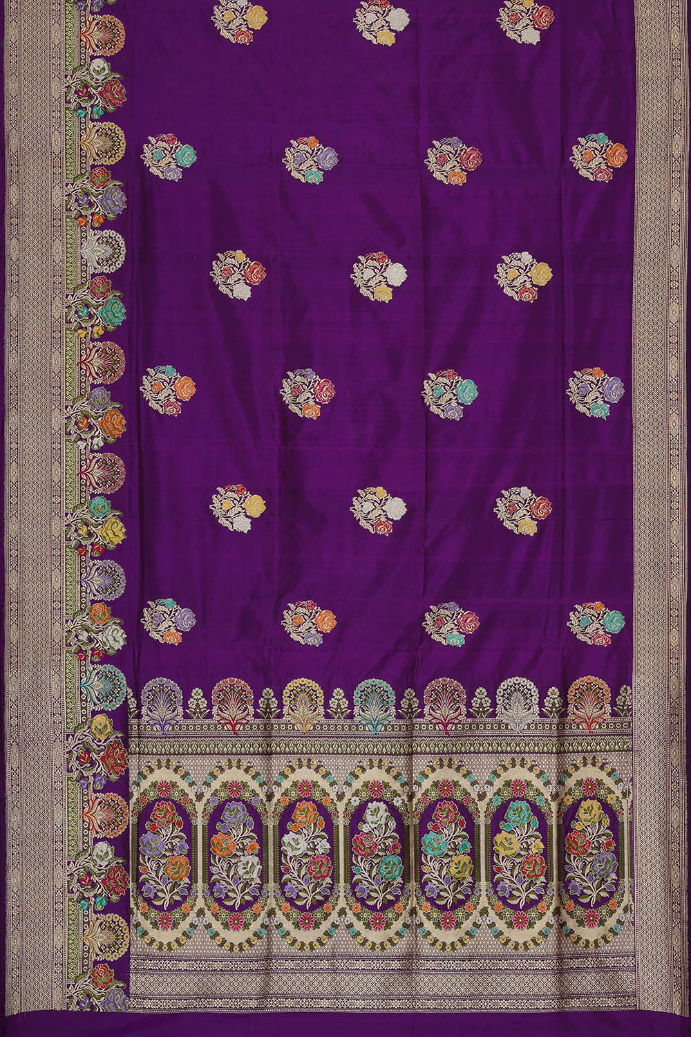 Image of Banarasi Silk Violet Saree