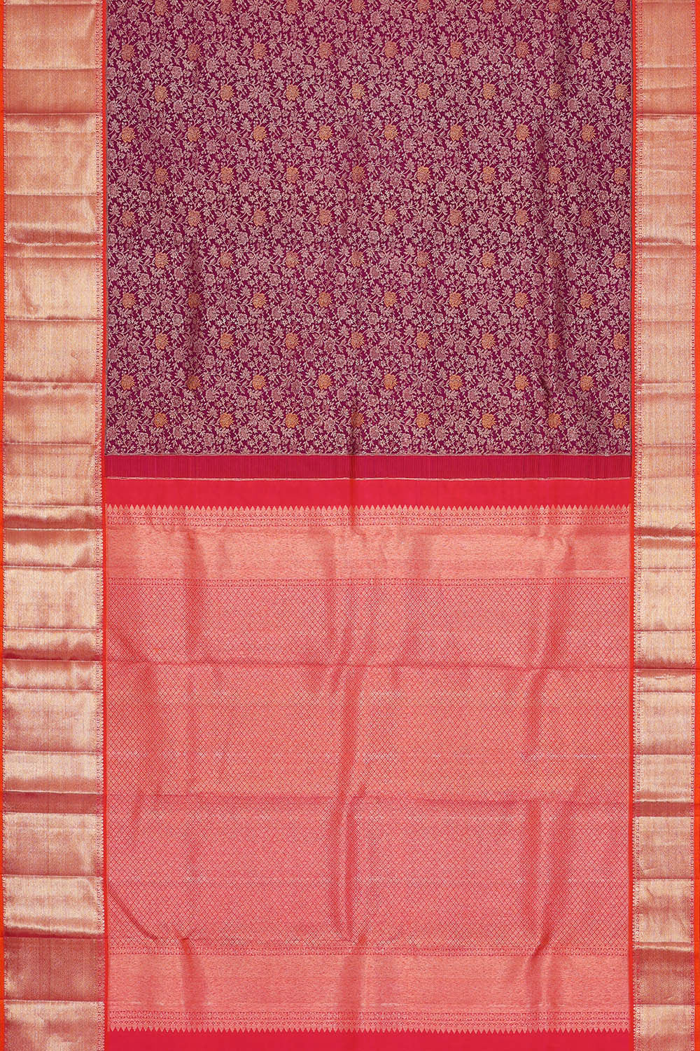 Kanchipattu Purple Brocade Saree